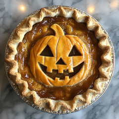 Jack O' lantern pie