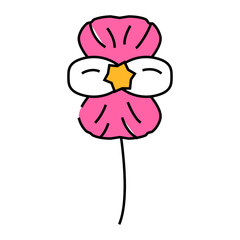 begonia flower spring line icon vector. begonia flower spring sign. isolated symbol illustration