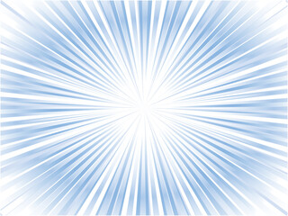 ぼんやりと放射するイメージの淡い青色の集中線背景素材