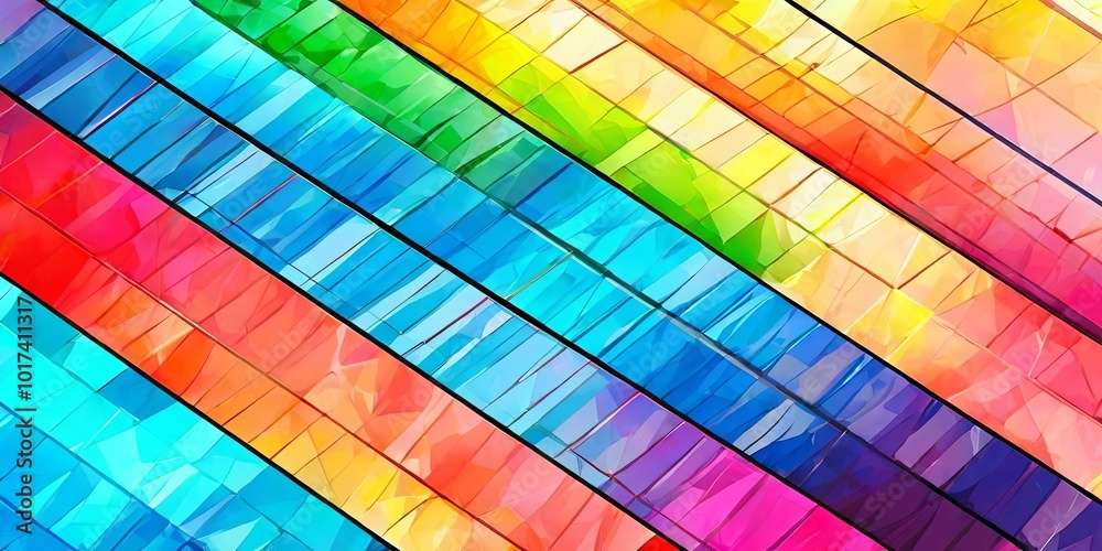 Aufkleber a colorful background with a rainbow stripe
