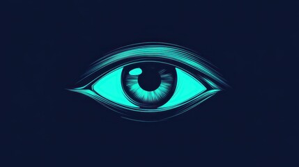 Fototapeta premium Eye scan icon in sleek motion design, ideal for web and mobile interfaces with a smooth defocused backdrop.