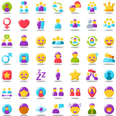 Set of Profile, Users & Groups icons