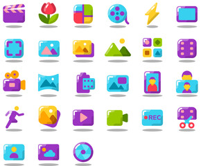Set of Photo & Video icons