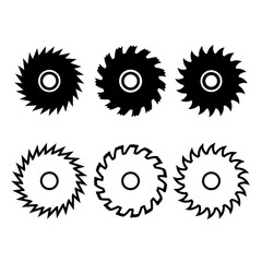 Saw blade icon graphic  design illustration