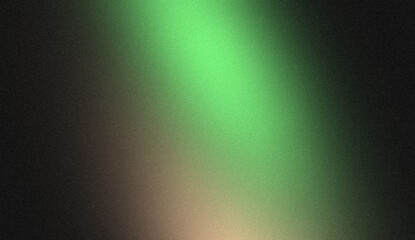Fototapeta premium Abstract green brown soft color elegant grainy backdrop design with faded colors. Noisy gradient texture with bright, glowing, shine, Vibrant colors poster or banner