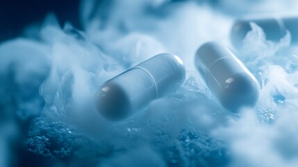 Capsules in Liquid Nitrogen on a Soft Background