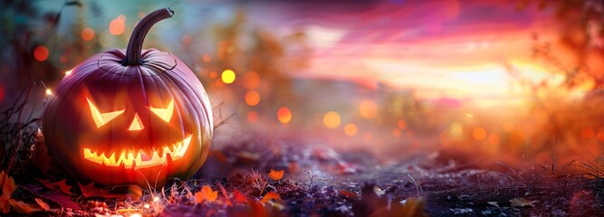 Halloween theme Pumpkin background with copyspace for text.