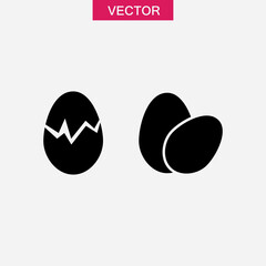 Egg icon set. vector  Egg food sign trendy style illustration for web and app..eps