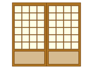和風な障子戸のイラスト素材
