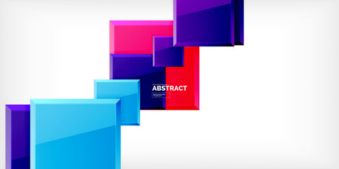 Shiny glossy metallic or plastic square design background. Vector Illustration For Wallpaper, Banner, Background, Card, Book Illustration, landing page