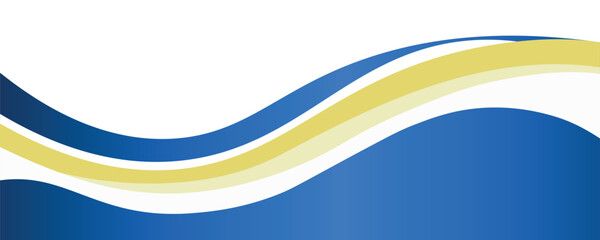 Wavy style business banner design