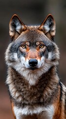 Fototapeta premium wolf isolated on colorful background