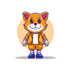 Cute Cat Logo Template with Modern Look and Style