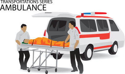 ambulance car accident carrying patients