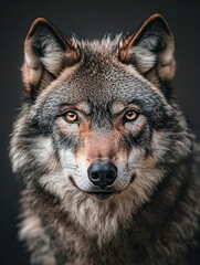 Obraz premium wolf isolated on paper background