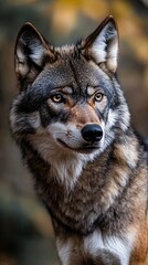 Obraz premium wolf isolated on paper background