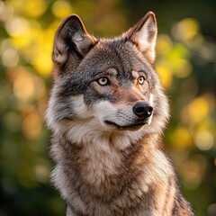 Obraz premium wolf isolated on summer background
