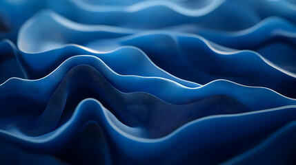 Obraz premium Abstract Blue 3D Wavy Background