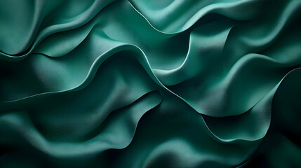 Obraz premium Abstract 3D Green Wavy Background