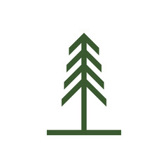 illustration of a tree icon with simple lines