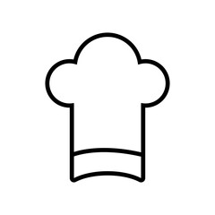 Chef hat icon vector. A thin line sign. Isolated contour symbol illustration