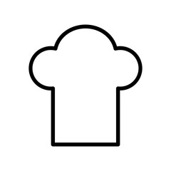 Chef hat icon vector. A thin line sign. Isolated contour symbol illustration