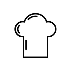 Chef hat icon vector. A thin line sign. Isolated contour symbol illustration