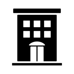 Hotel building icon graphic design illustration