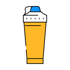 shaker smoothie drink line icon vector. shaker smoothie drink sign. isolated symbol illustration