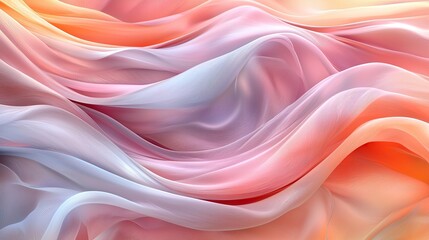 Abstract background of flowing fabric with soft pastel colors.