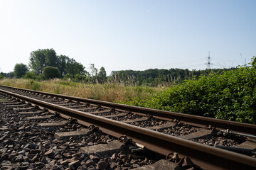 Fototapeta premium Railway tracks in the landscape