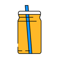 bottle smoothie drink line icon vector. bottle smoothie drink sign. isolated symbol illustration