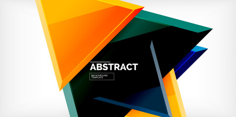 Abstract background - glossy triangles. Vector Illustration For Wallpaper, Banner, Background, Card, Book Illustration, landing page