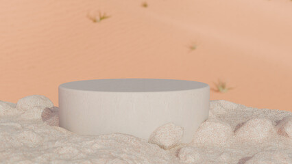 a white container sitting in the sand on a beach