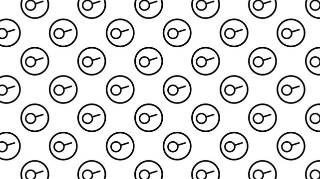 Search icon pattern animation with a white background