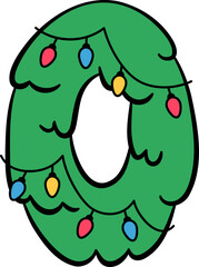 O Christmas Tree Hanging Light Decor Alphabet