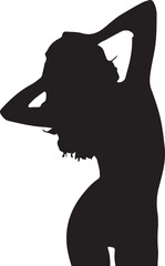 Silhouette of a Sexy Woman Modeling