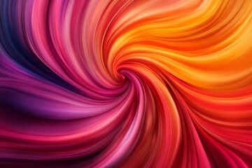 Fototapeta premium Abstract Swirling Colors is a digital painting that captures the energy and movement of a swirling vortex of color. The vibrant hues of red, orange, purple, and yellow create a sense of dynamism and f