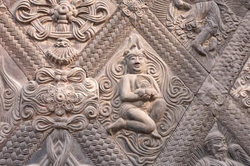 The exquisite brick carvings of the Xiuding Temple Tang Tower