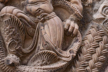 The exquisite brick carvings of the Xiuding Temple Tang Tower
