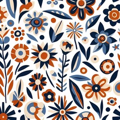 seamless pattern with flowers