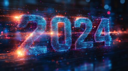 glowing sign the outgoing year.