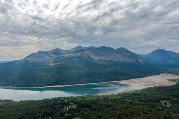 Aerial view of East Glacier National Park