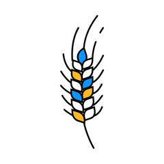 plant green wheat line icon vector. plant green wheat sign. isolated symbol illustration