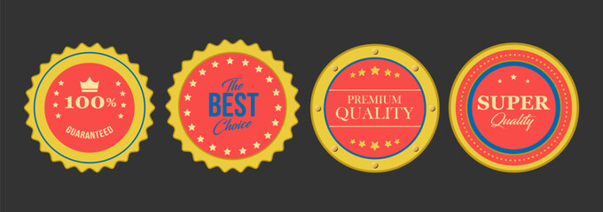 Premium product and super sale badges for marketing and discount designs


