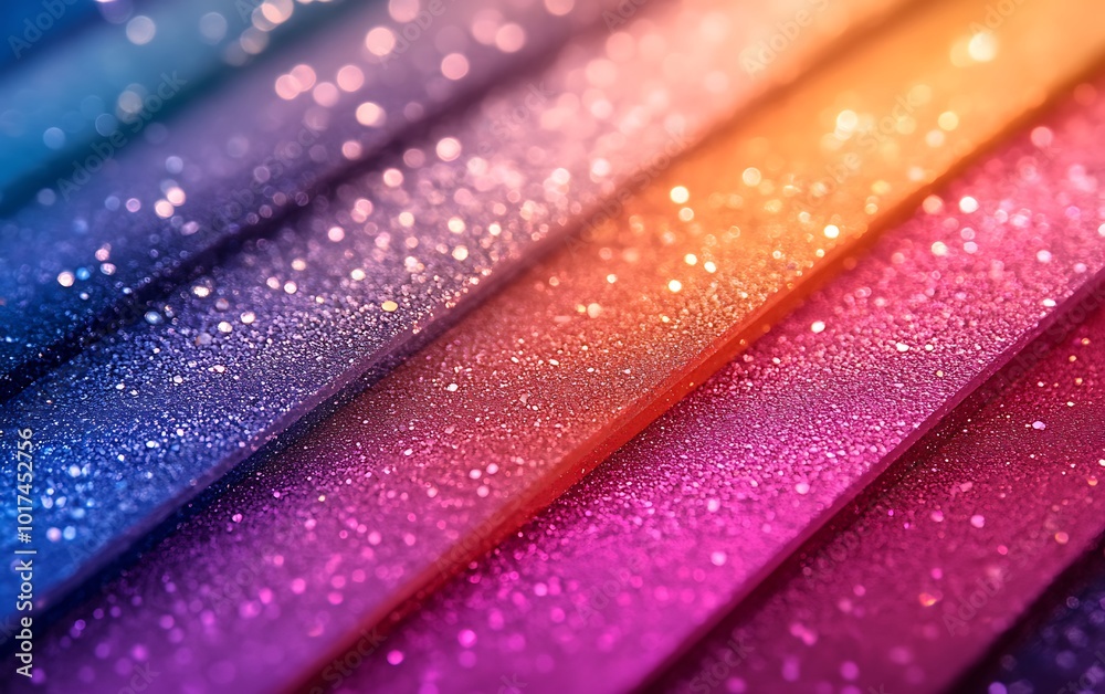 Poster A vibrant gradient showcasing a spectrum of colors with sparkling flecks, creating a captivating and shimmering visual effect.