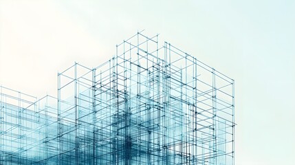 Abstract Framework of a Building Under Construction