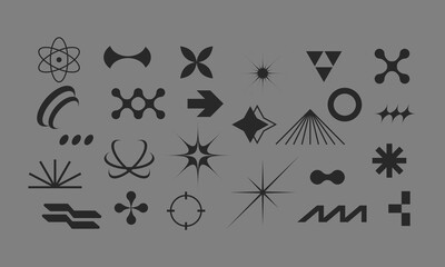 Futuristic abstract shape collection for modern design and creative projects


