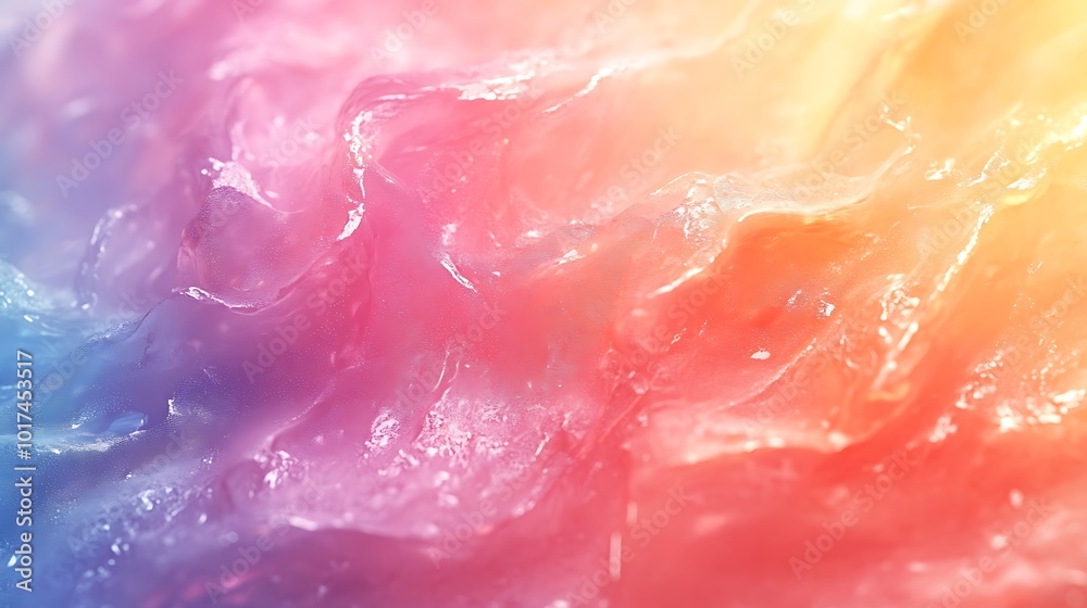 Poster a vibrant, abstract background featuring swirling patterns of pink, orange, and blue hues, creating 