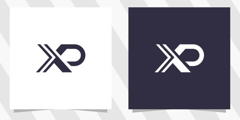 Letter xp px logo design vector